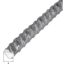 Riffel-Rundstange Stahl Ø 10 mm, 3 m-thumb-1