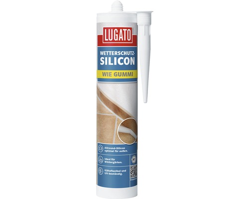 Silicone de protection contre les intempéries Lugato Comme du caoutchouc gris 310 ml