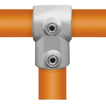 Pièce en T courte raccord de tube d'échafaudage en acier Ø 33 mm-thumb-0