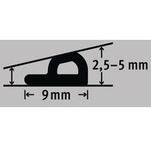 Joint profilé P fix-o-moll autocollant marron 50 m 5.5x9 mm-thumb-1