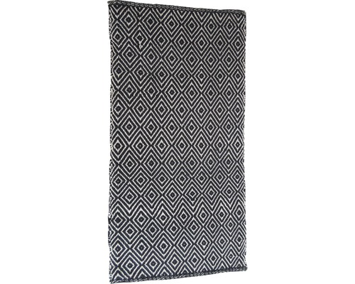 Fleckerlteppich Raute schwarz weiß 50x80 cm