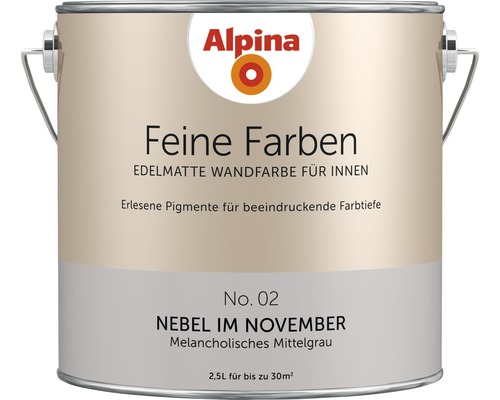 Alpina Feine Farben konservierungsmittelfrei Nebel im November 2,5 L