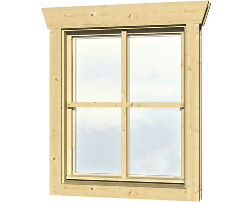 Fenêtre individuelle SKAN HOLZ tirant droit 57,5x70,5 cm nature