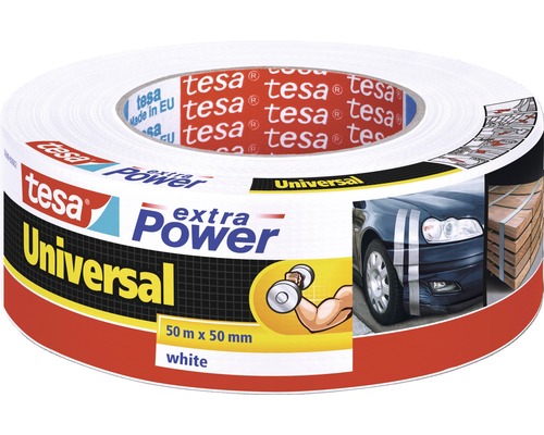 tesa extra Power Ruban de réparation universel blanc 50m x 50mm tesa extra Power Ruban de réparation universel blanc 50m x 50mm