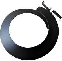 verstellbare Rosette für Pellet DN 80 25 mm Randbreite schwarz-thumb-0
