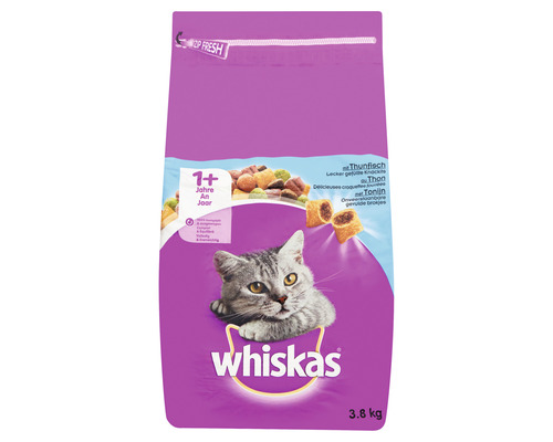 Whiskas nourriture sèche pour chats 1+ thon 3.8 kg