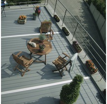 Kit de planches pour terrasse en PVC Konsta gris 12 m² comprenant planches pour terrasse en PVC, soubassement et matériel de montage-thumb-7