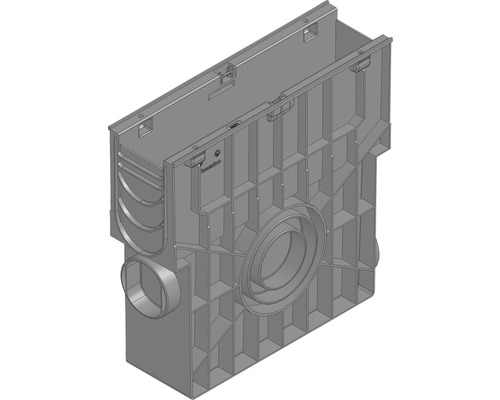 Bac d'écoulement Hauraton Recyfix Standard 100 en PP avec bac 500 x 150 x 488 mm-0