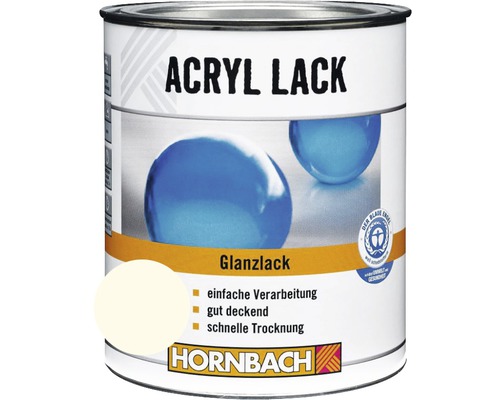 HORNBACH Buntlack Acryllack glänzend reinweiß 125 ml-0