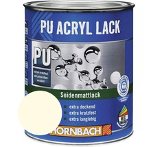 HORNBACH Buntlack PU Acryllack seidenmatt RAL 9001 cremeweiß 125 ml-thumb-0