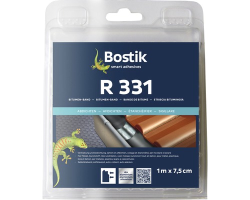 Bande de bitume Bostik R 331 aluminium ruban isolant autocollant 1 m x 7,5 cm