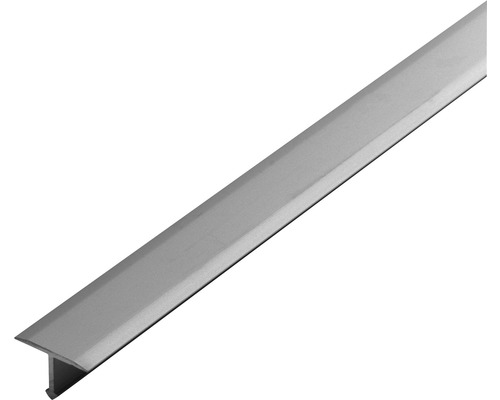 Profilé de séparation et de recouvrement Dural T-Floor aluminium longueur 100 cm hauteur 8 mm surface visible 14 mm titane