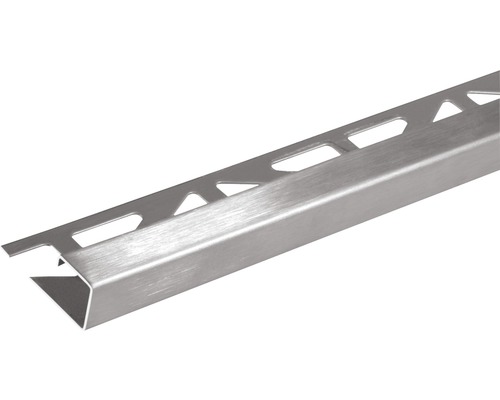 Profilé de finition rectangulaire Squareline acier inoxydable longueur 250 cm hauteur 9 mm polissage de finition