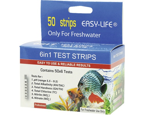Test de l'eau Easy Life Test bandes 6 in1 50 bandes tests