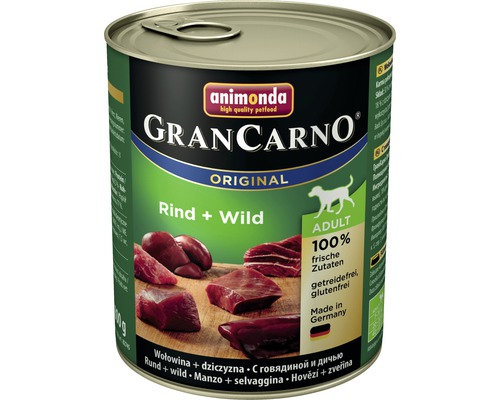 Pâtée pour chien animonda Gran Carno Original Adult bœuf + gibier 800 g-0