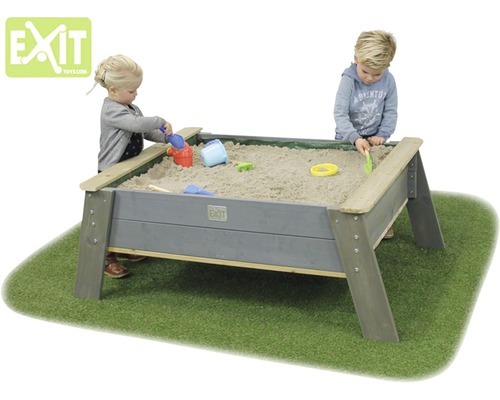 Table de jeu EXIT Aksent bac à sable XL 138 x 94 x 50 cm bois gris