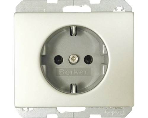 Berker 47157004 embout de prise de courant K5 acier inoxydable mat