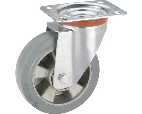 Roulette pivontante pour appareils de transport Tarrox, jusqu''à 300 kg, avec plaque, 160 x 195 x 50 mm Roulette pivontante pour appareils de transport Tarrox, jusqu''à 300 kg, avec plaque, 160 x 195 x 50 mm
