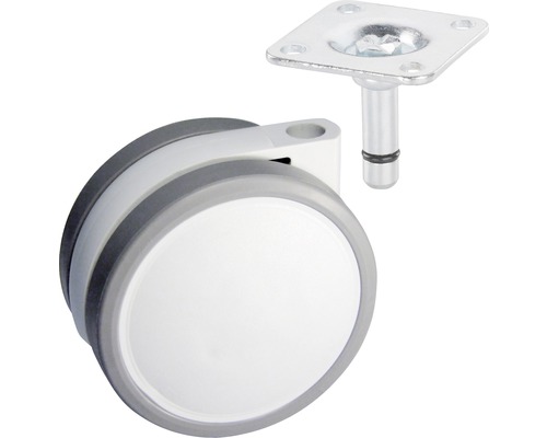 Roulette double pour appareils de transport, 27 x 72 mm-0