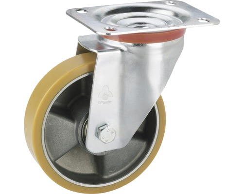 Roulette pivotante Tarrox aluminium polyuréthane 100x30 mm