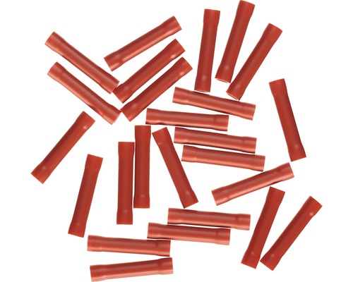 Raccord tubulaire bout à bout isolé 0,25-1,5 mm² rouge 25 pièces Haupa 260350-0