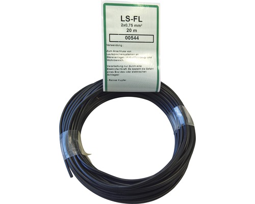 Câble de haut-parleur LS-FL 2x0,75 mm 20 m noir
