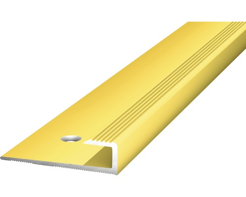 Profilé d'insertion aluminium doré perforé 27 x 7 x 2500 mm-0