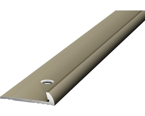 Arrêt de bord aluminium acier inoxydable mat perforé 18 x 4 x 2500 mm-0