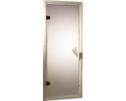 Module de porte Karibu pour saunas de 68 mm avec porte vitrée en verre teinté-0