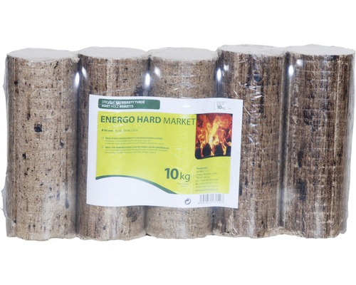Briquettes de bois chêne foncé rondes sans trous 10 kg