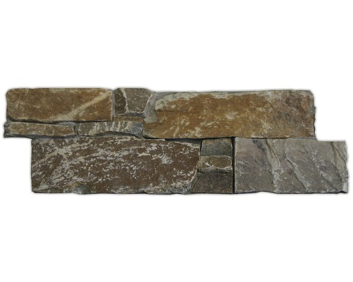 Pierre de parement en grès cérame fin Forest beige 22 x 55 cm Pierre de parement en grès cérame fin Forest beige 22 x 55 cm