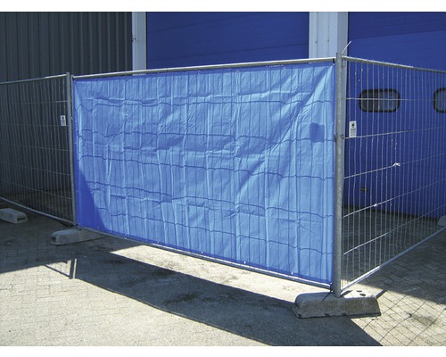 Bâche de protection brise-vue avec oeillets bleu 341x176 cm