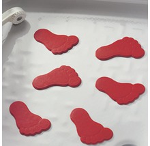 Mini Tapis antidérapant pour baignoire RIDDER pieds 11 x 13 cm rouge-thumb-1