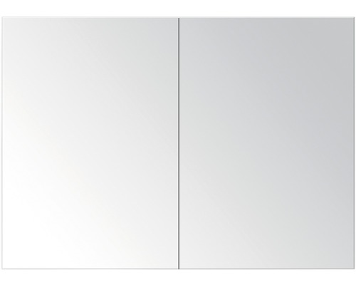 Spiegelschrank 2-türig mit Doppelseitige Spiegeltüren Eiche natur 100x65x13 cm-0