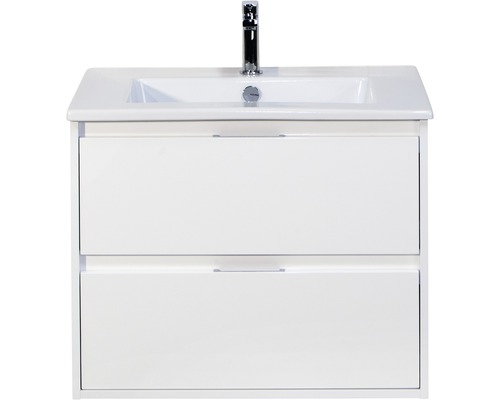 Kit de meubles de salles de bain Porto blanc haute brillance 57x71 cm