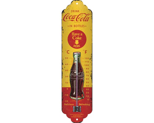Thermomètre Coca-Cola Bottles 6.5x28 cm
