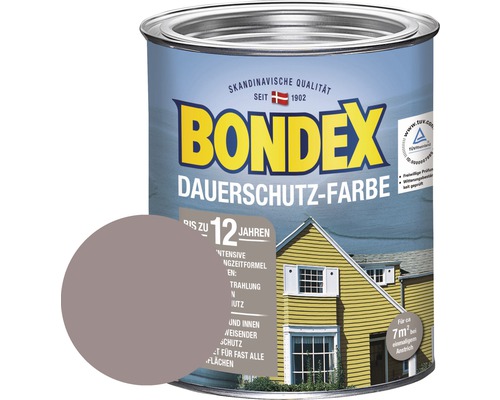 Peinture de protection durable pour bois BONDEX taupe clair 750 ml-0