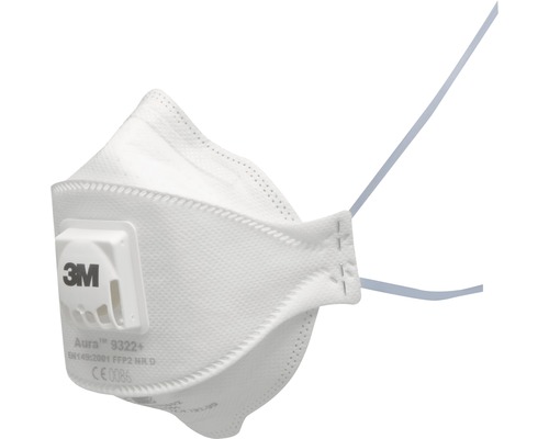 Masque respiratoire 3M™ 9322-PT, 10 pièces, niveau de protection FFP2