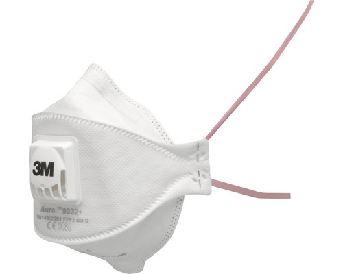 Masque respiratoire 3M™ 9332-PT, 10 pièces niveau de protection FFP3
